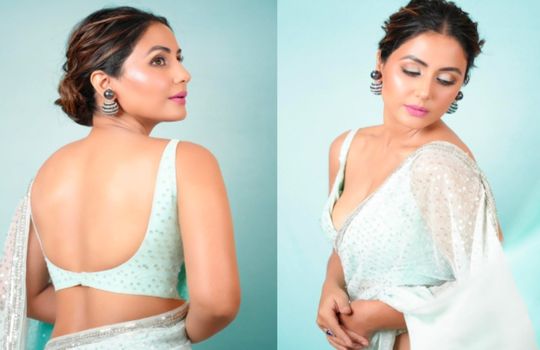 Hina Khan in Backless Blause