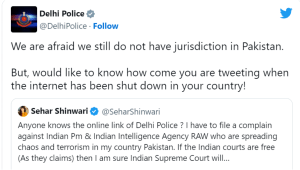 Pakistani Actress Sehar Shinwari Tweet And Delhi Police Reply